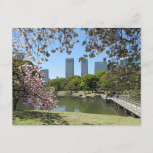 Carte Postale Printemps dans les jardins de Hama-rikyu : Tokyo