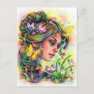 Carte postale Printemps Éveil