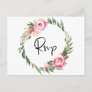 Carte Postale Printemps Floral Floroms Garden Wedding Invitation