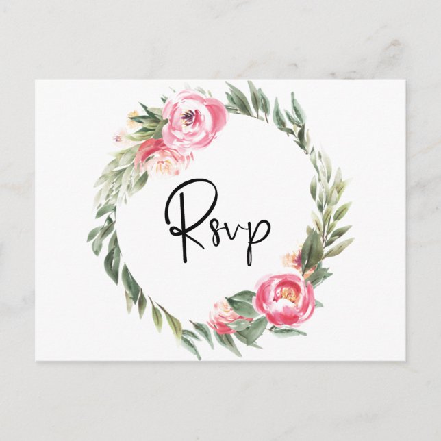Carte Postale Printemps Floral Floroms Garden Wedding Invitation (Devant)