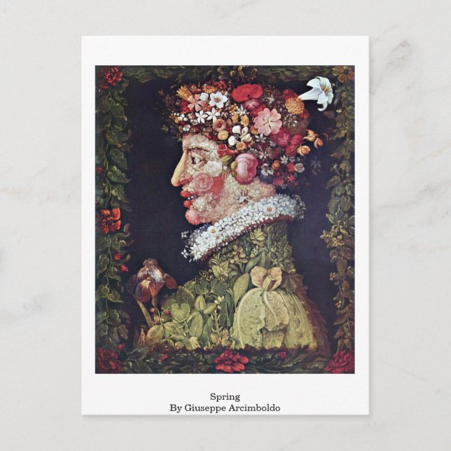 Carte Postale Printemps Par Giuseppe Arcimboldo (Devant)