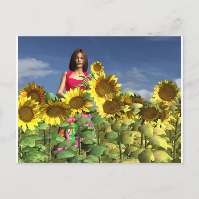 Carte Postale Printemps Peyton Girl révisé (Devant)