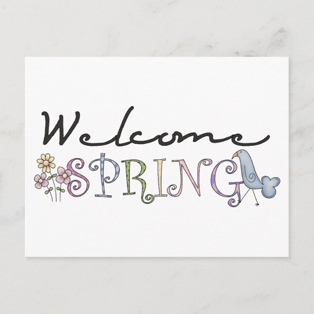 Carte Postale Printemps ・ Printemps de bienvenue (Devant)