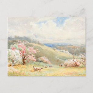 Carte Postale Printemps vintage par Joseph Rubens Powell