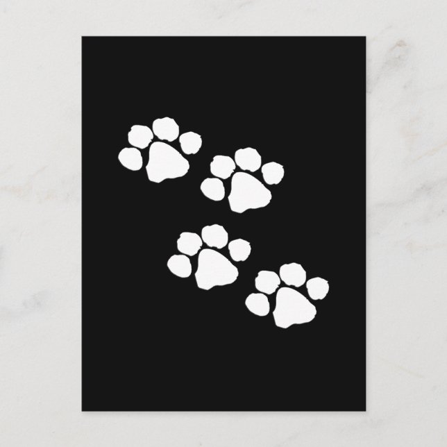 Carte Postale Prints des animaux (Devant)