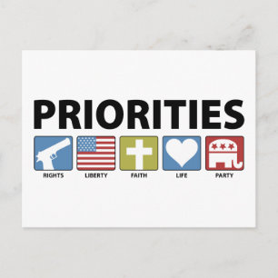 Carte Postale Priorités du GOP