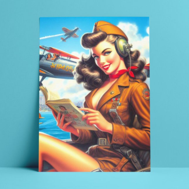 Carte Postale Prise d'air de l'avion rétro (Créateur téléchargé)