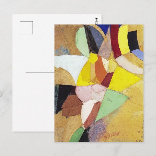 Carte Postale Prises solaires simultanées | Sonia Delaunay | (Devant / Derrière)