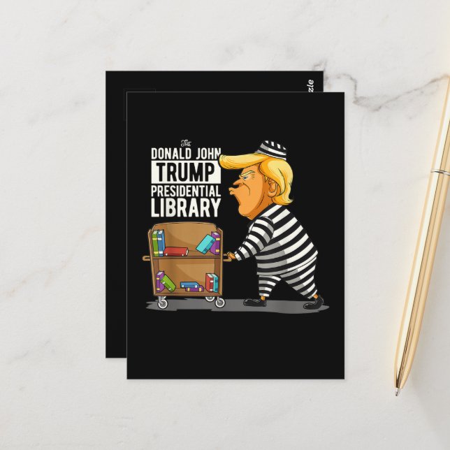 Carte Postale Prison Trump Presidential Library (Devant/Arrière en situation)