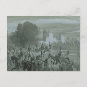 Carte Postale Prisonniers Communard escortés à Versailles, 1871