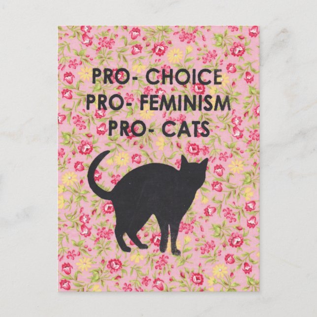 Carte Postale Pro-Choice/féminisme/Cats (Devant)