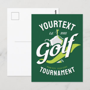 Carte Postale Pro Golfer NAME Golf Trophée Tournoi de golf