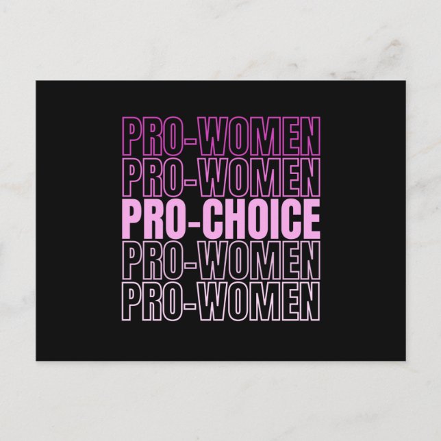 Carte Postale Pro Women Pro Choice - Droits d'avortement (Devant)