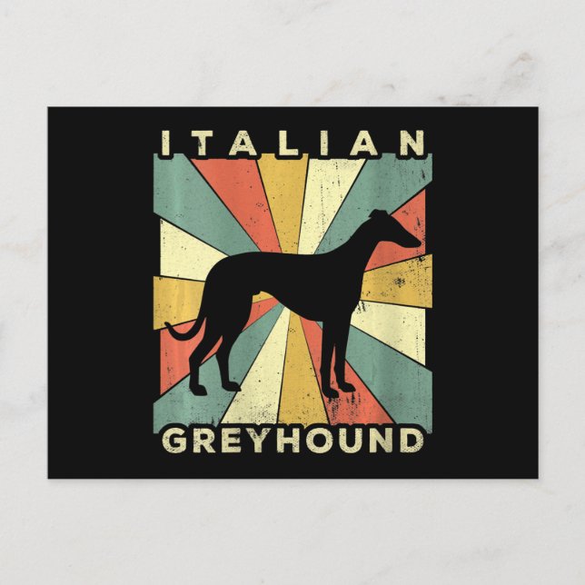 Carte Postale Probablement en Italie Greyhound Dog 70 (Devant)