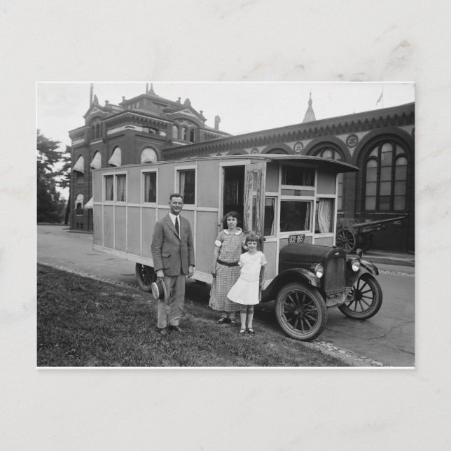 Carte Postale Probablement la première maison MOBILE jamais (Devant)