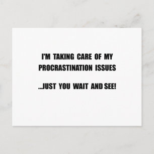 Carte Postale Problèmes de procrastination