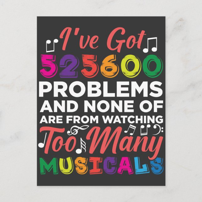 Carte Postale Problèmes de théâtre musical Interprètes de Broadw (Devant)