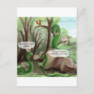Carte Postale Problèmes Dentaires de Serpent Drôles