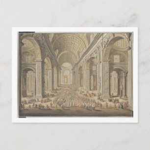 Carte Postale Procession à Saint-Pierre, Rome (avec citation sur