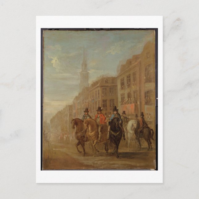Carte Postale Procession de restauration de Charles II à Cheapsi (Devant)