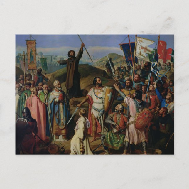 Carte Postale Procession des Croisés autour de Jérusalem (Devant)