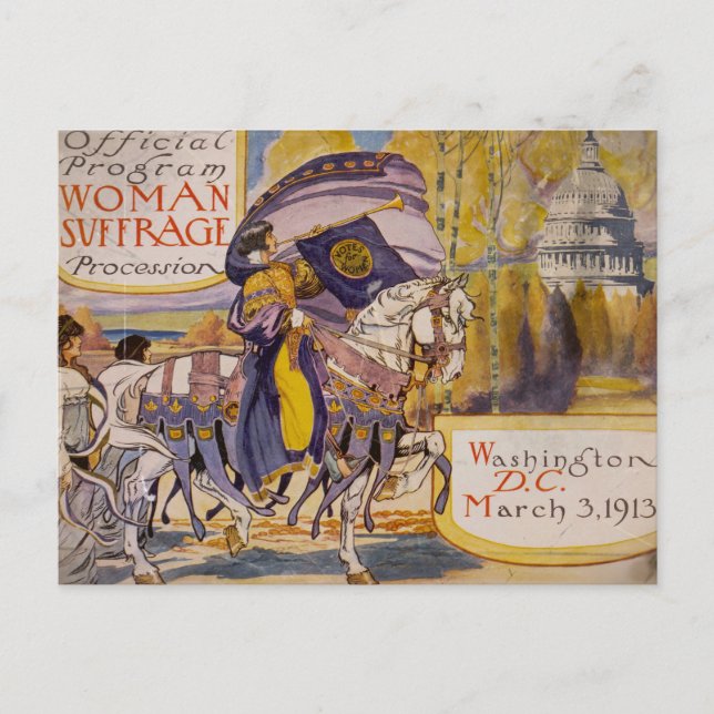 Carte Postale Procession du suffrage 1913 (Devant)