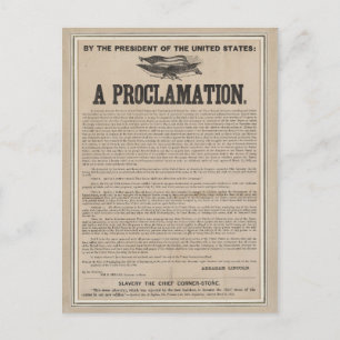 Carte Postale Proclamation préliminaire sur l'émancipation