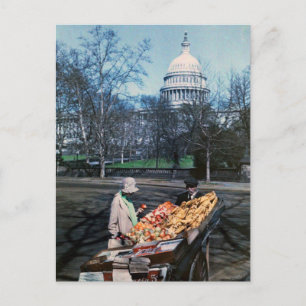 Carte Postale Produire des ventes de panier, Washington DC, 1920