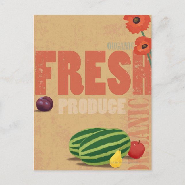 Carte Postale Produits biologiques (Devant)