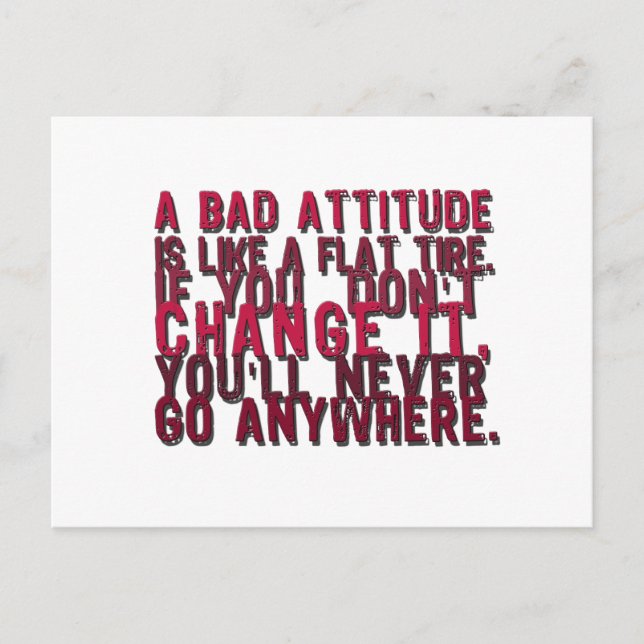 Carte Postale produits de mauvaise attitude (Devant)