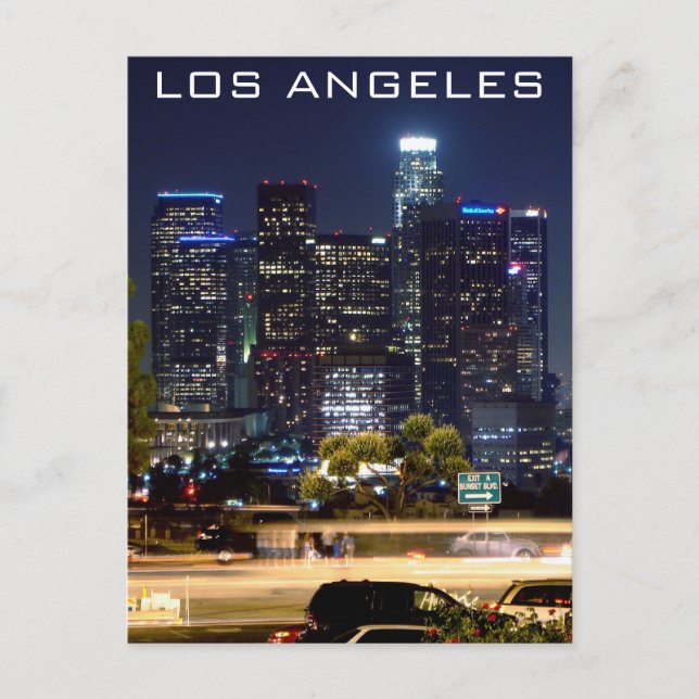 Carte Postale Produits de papier de nuit de Los Angeles (Devant)