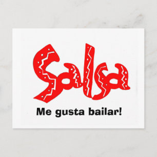 Carte Postale Produits du logo Salsa Dance !