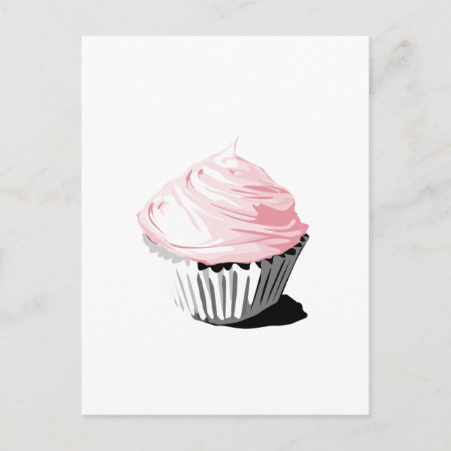 Carte Postale Produits modèles de cupcake vectoriel rose (Devant)