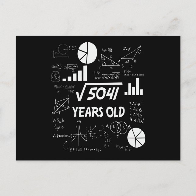 Carte Postale Prof de maths pour son anniversaire de 71 ans Cade (Devant)