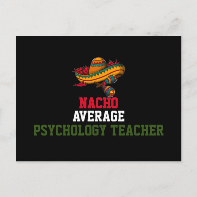 Carte Postale Prof de psychologie pas moyen Nacho   (Devant)