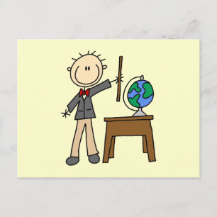 Carte Postale Professeur Avec Le Monde