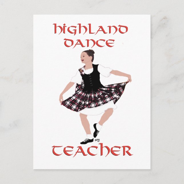 Carte Postale Professeur de danse highland - Danses folkloriques (Devant)