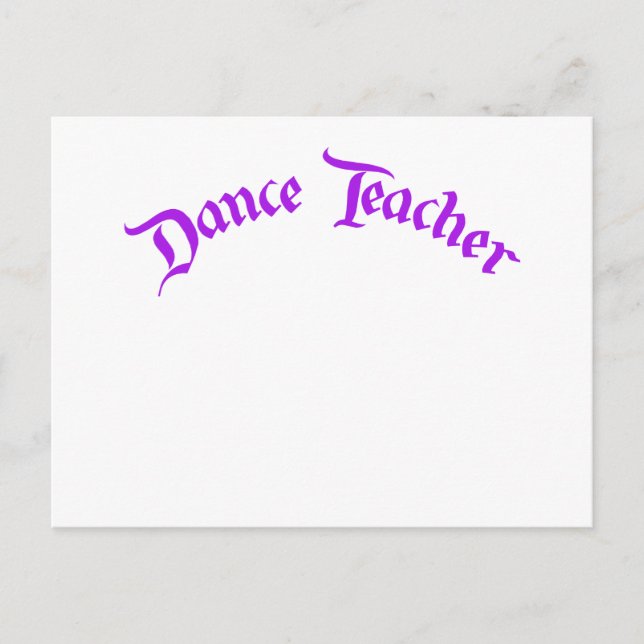 Carte Postale Professeur de danse (personnaliser) (Devant)