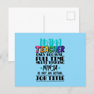 Carte Postale Professeur De Drame Seulement Parce Que Multi-Tâch