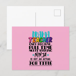 Carte Postale Professeur De Drame Seulement Parce Que Multi-Tâch