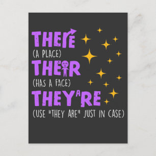 Carte Postale Professeur de grammaire à l'école d'anglais