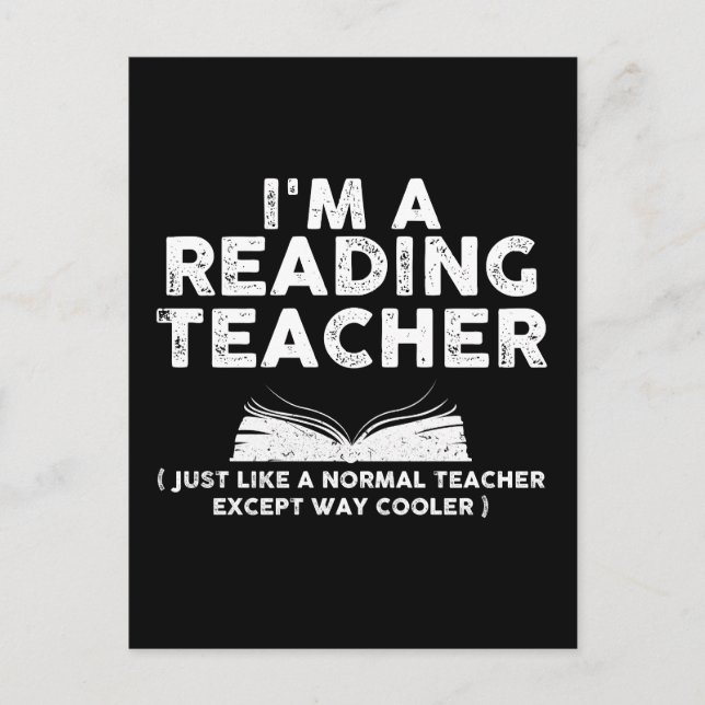 Carte Postale Professeur de lecture - Je suis professeur de lect (Devant)