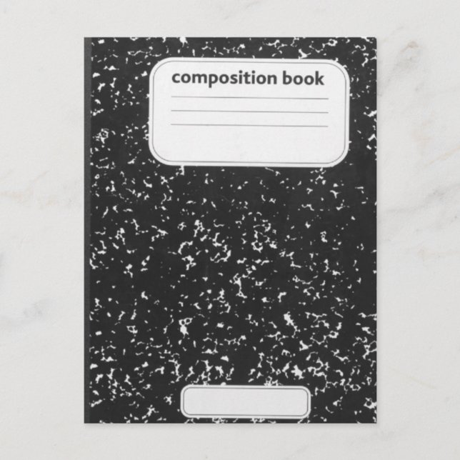 Carte Postale Professeur de livre de composition (Devant)