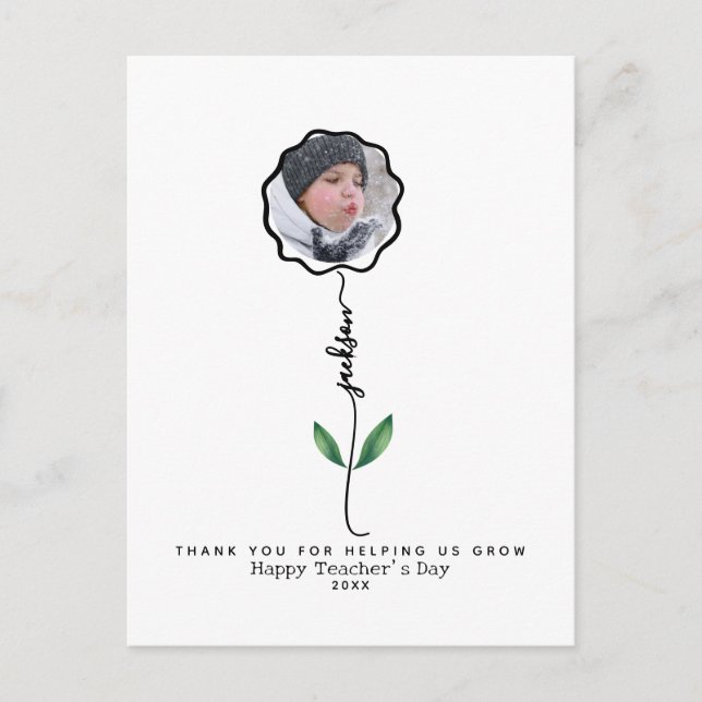 Carte Postale Professeur de Merci personnalisé Don photo d'un en (Devant)