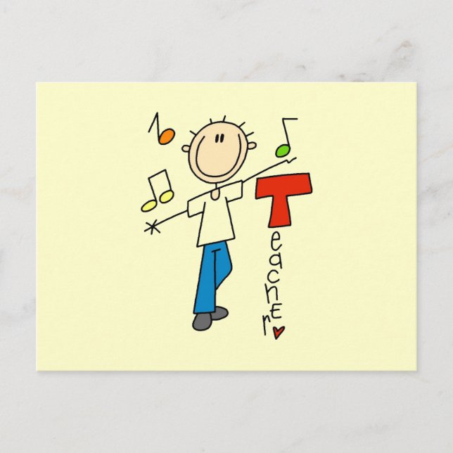 Carte Postale Professeur de Musique (Devant)