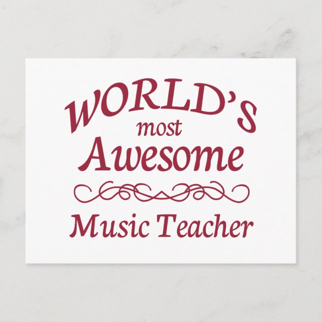 Carte Postale Professeur de musique le plus impressionnant du mo (Devant)