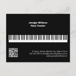 Carte Postale Professeur de piano professionnel Musique Business