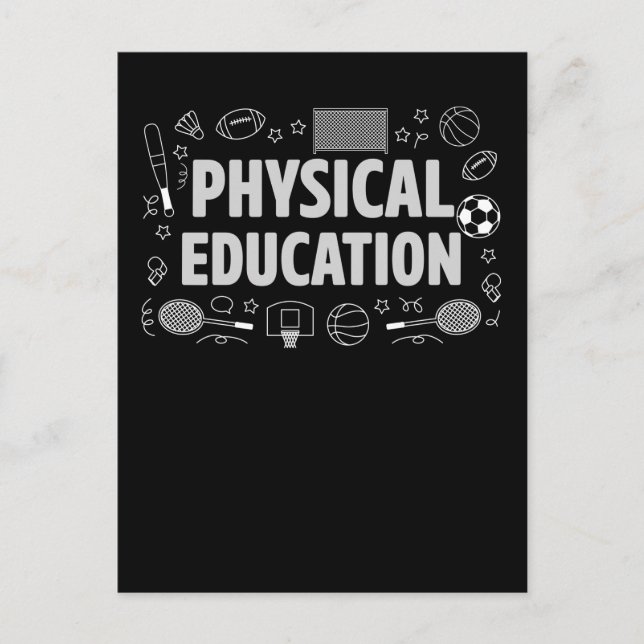 Carte Postale Professeur d'éducation physique Sports PE Enseigne (Devant)