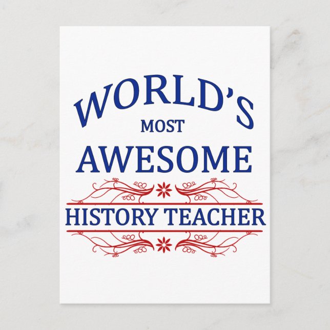 Carte Postale Professeur d'histoire le plus impressionnant du mo (Devant)