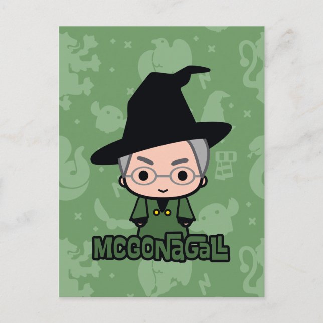 Carte Postale Professeur McGonagall Cartoon Character Art (Devant)